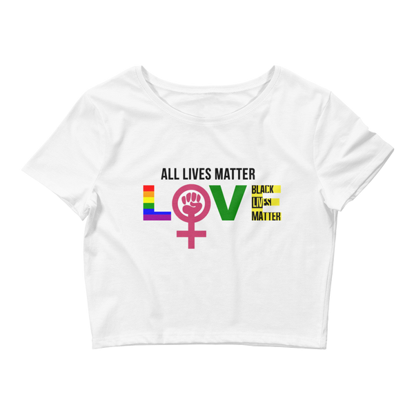 "Love" Ladies' Crop Tee