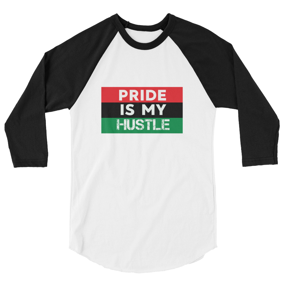 "Proud is my Hustle" Mens' 3/4 sleeve raglan shirt